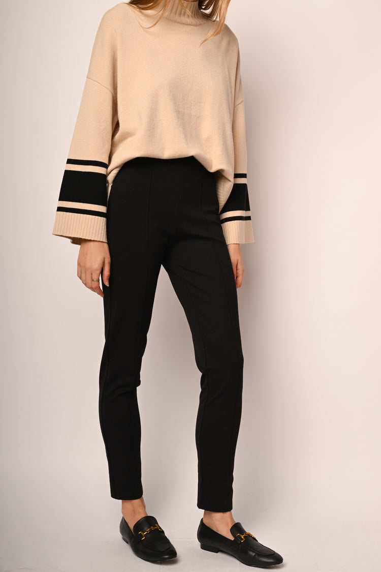 Leggings misto viscosa con impuntura