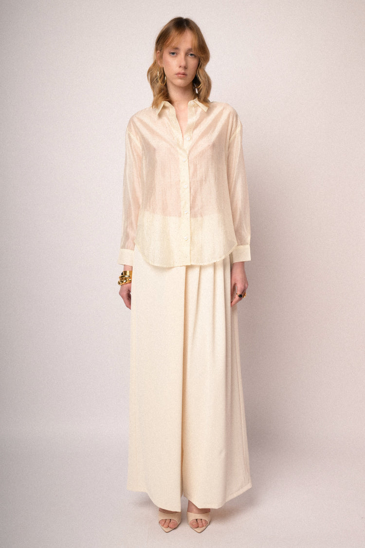 Pantaloni palazzo in fluido