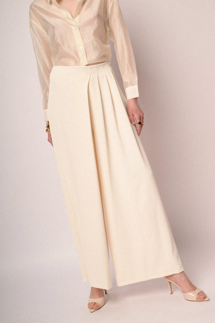 Pantaloni palazzo in fluido