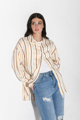 Camicia in viscosa a righe