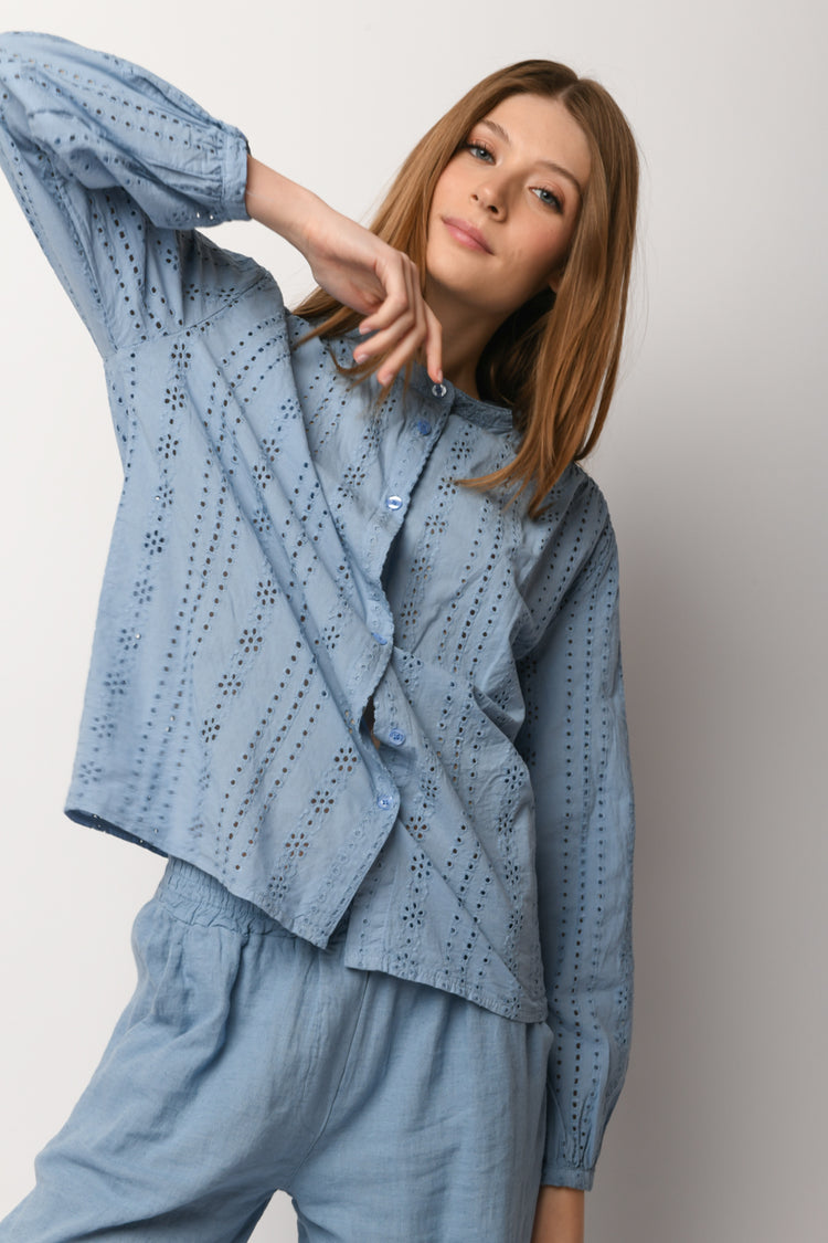 Camicia in pizzo sangallo