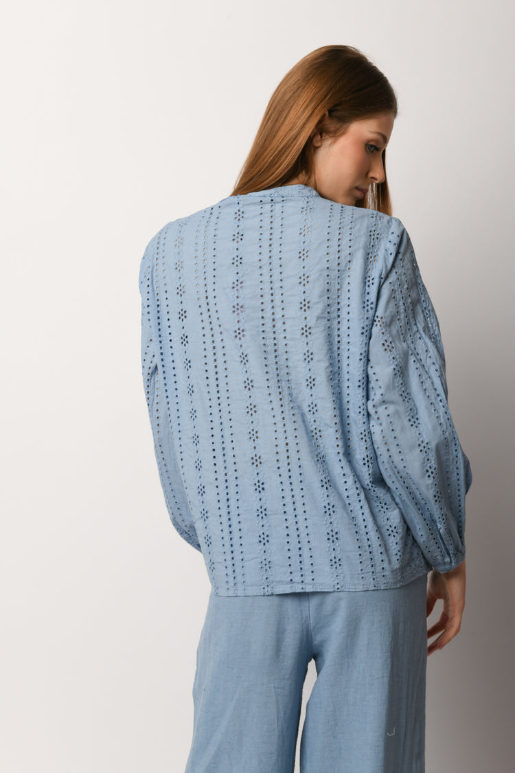 Camicia in pizzo sangallo