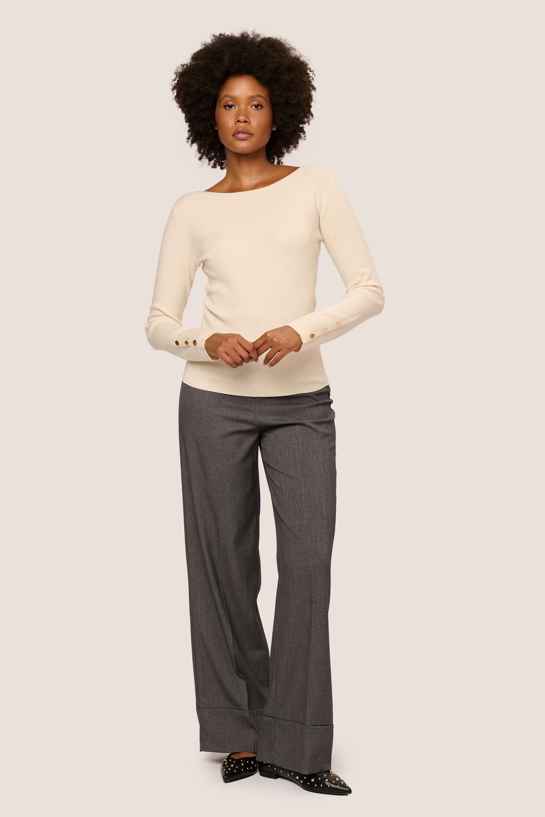 Pantaloni palazzo a vita alta