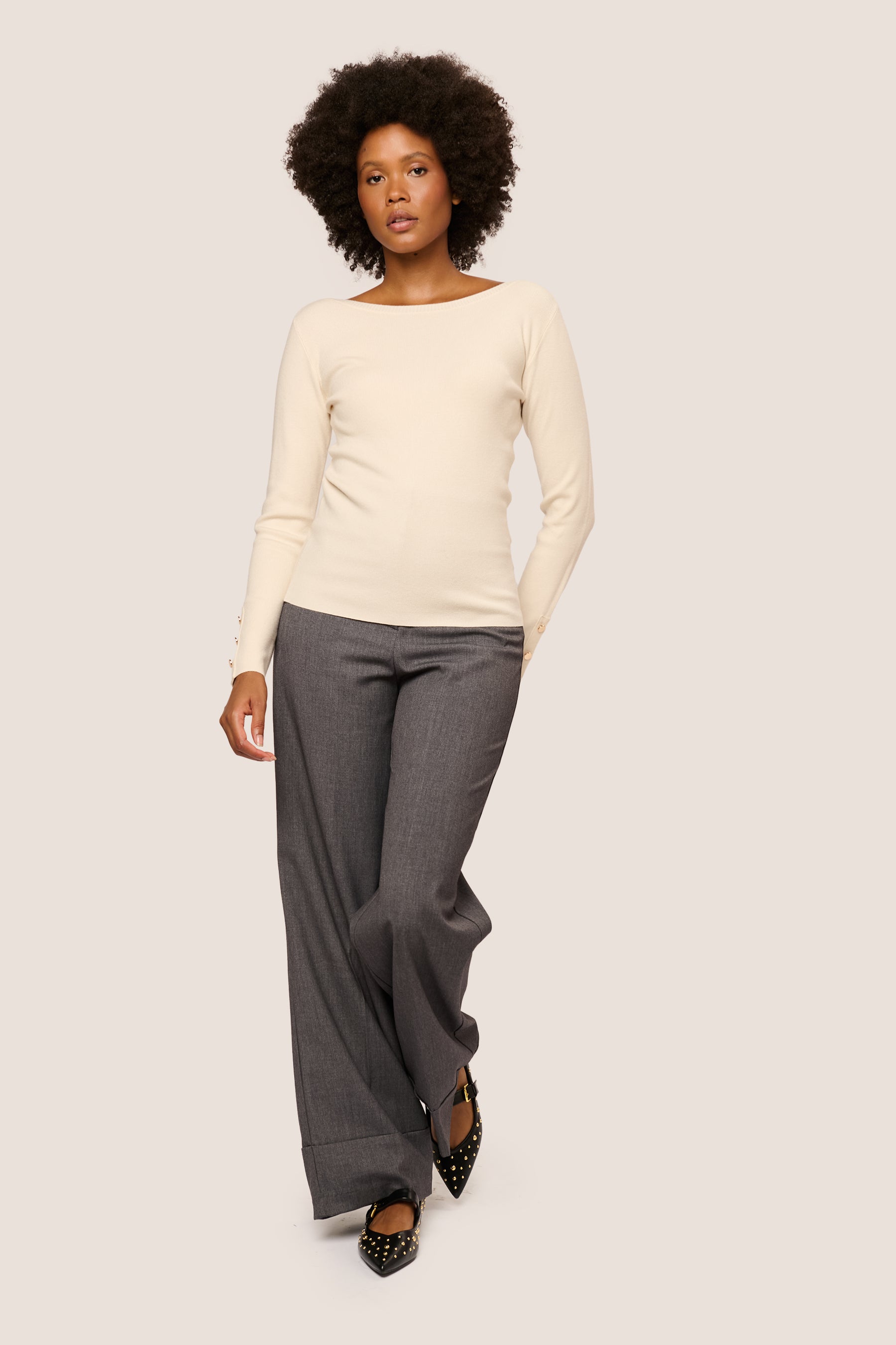 Pantaloni palazzo a vita alta