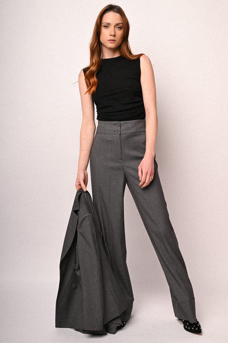 Pantaloni palazzo a vita alta