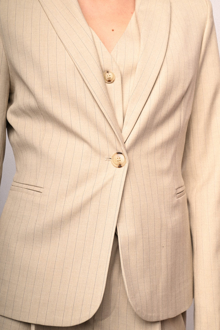 Giacca basic gessato