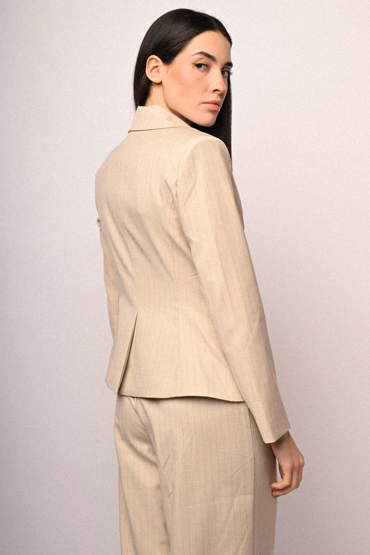 Giacca basic gessato