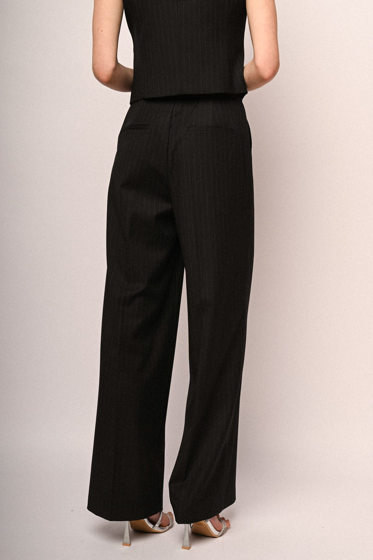 Pantaloni palazzo gessato