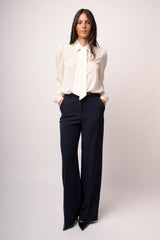 Pantaloni palazzo con linguetta