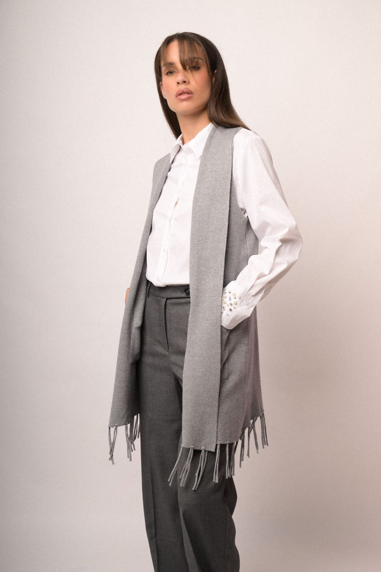 Pantaloni palazzo con linguetta