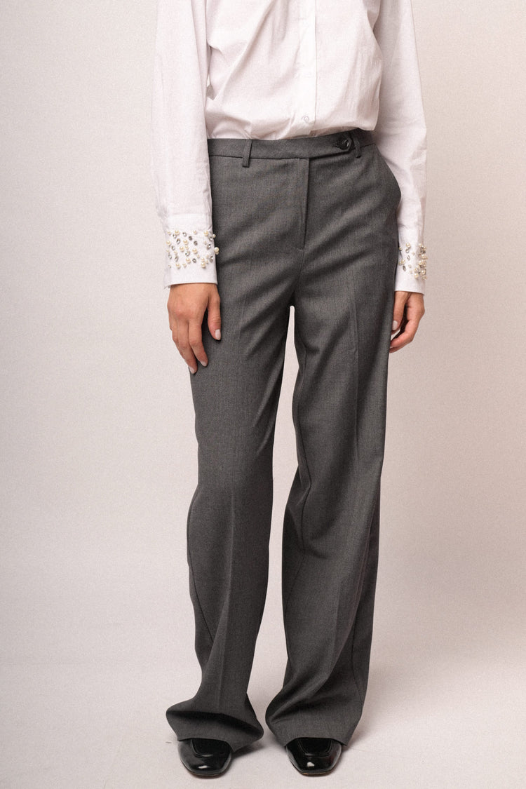 Pantaloni palazzo con linguetta
