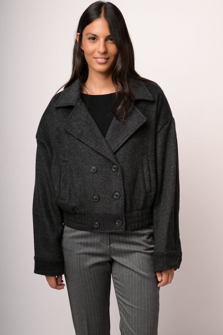Cappotto doppiopetto spina