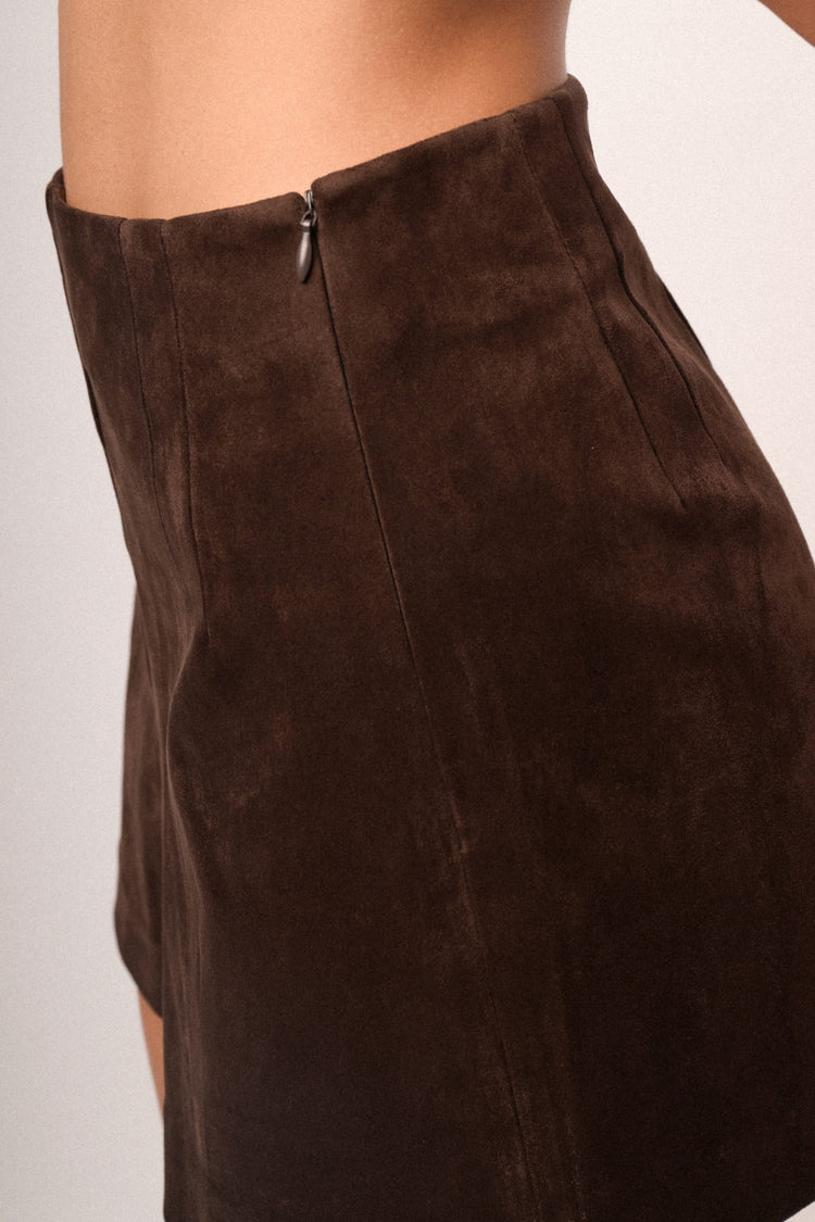 Gonna pantalone velour