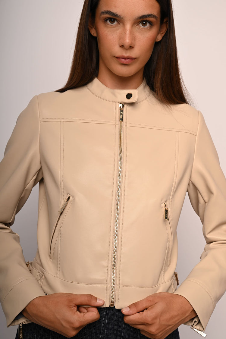 Giacca similpelle basic