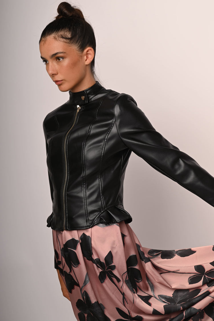 Giacca similpelle basic