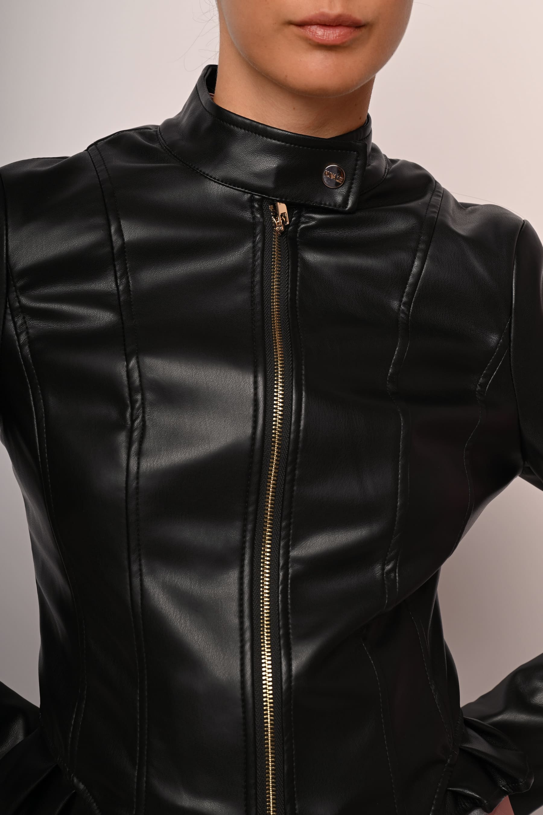 Giacca similpelle basic