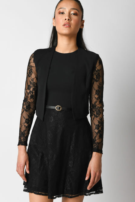 Maglioni e cardigan Bolero da Sera Coprispalle in Pizzo con Manica 3/4