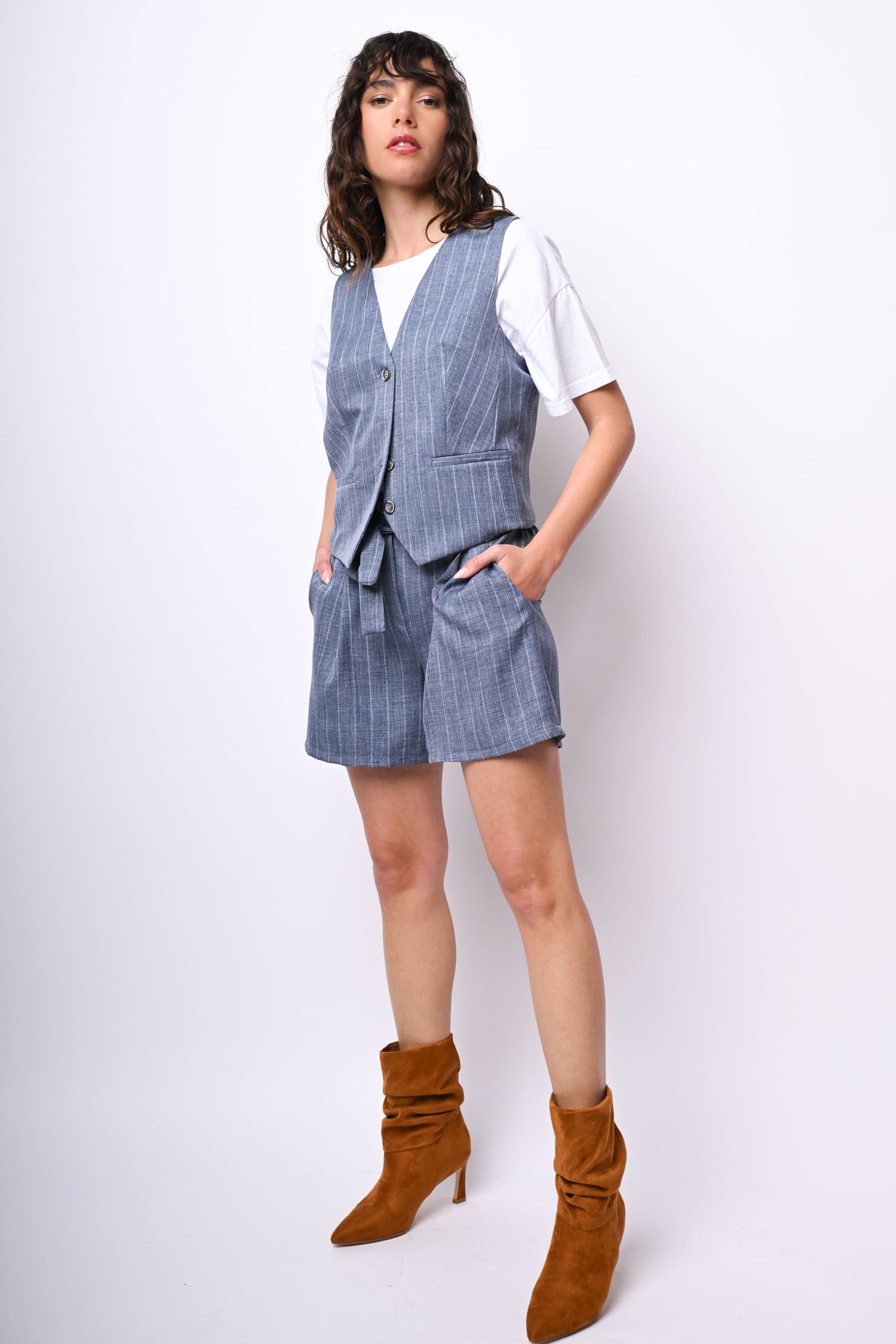 Shorts a stampa gessata – Nunalie - Main Image