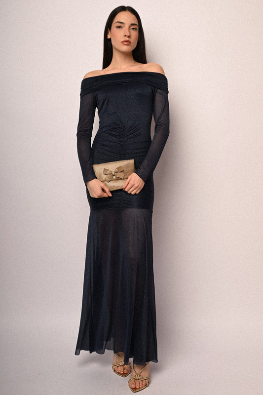 Abito lungo scollo schiffer