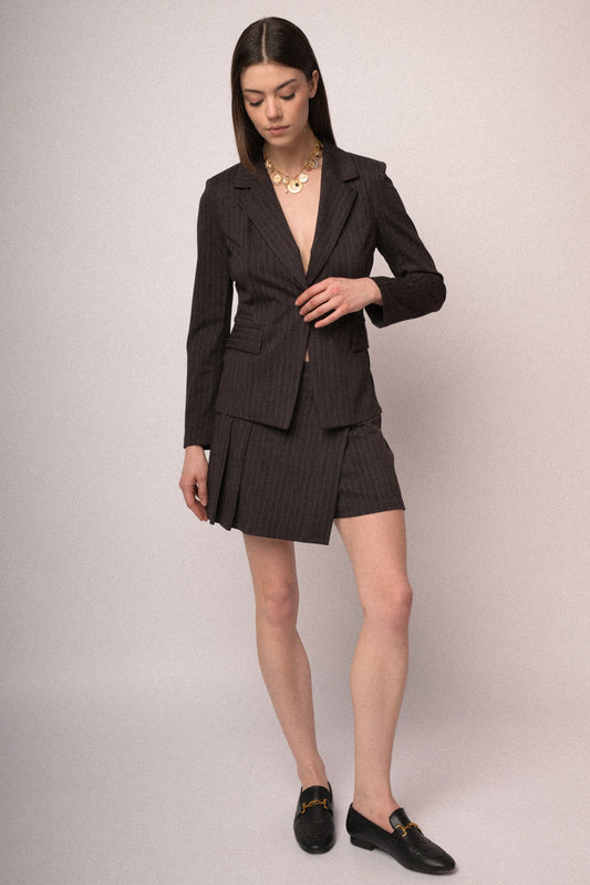 Skort con motivo gessato