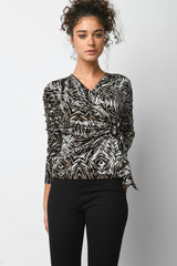 Blusa a stampa animalier