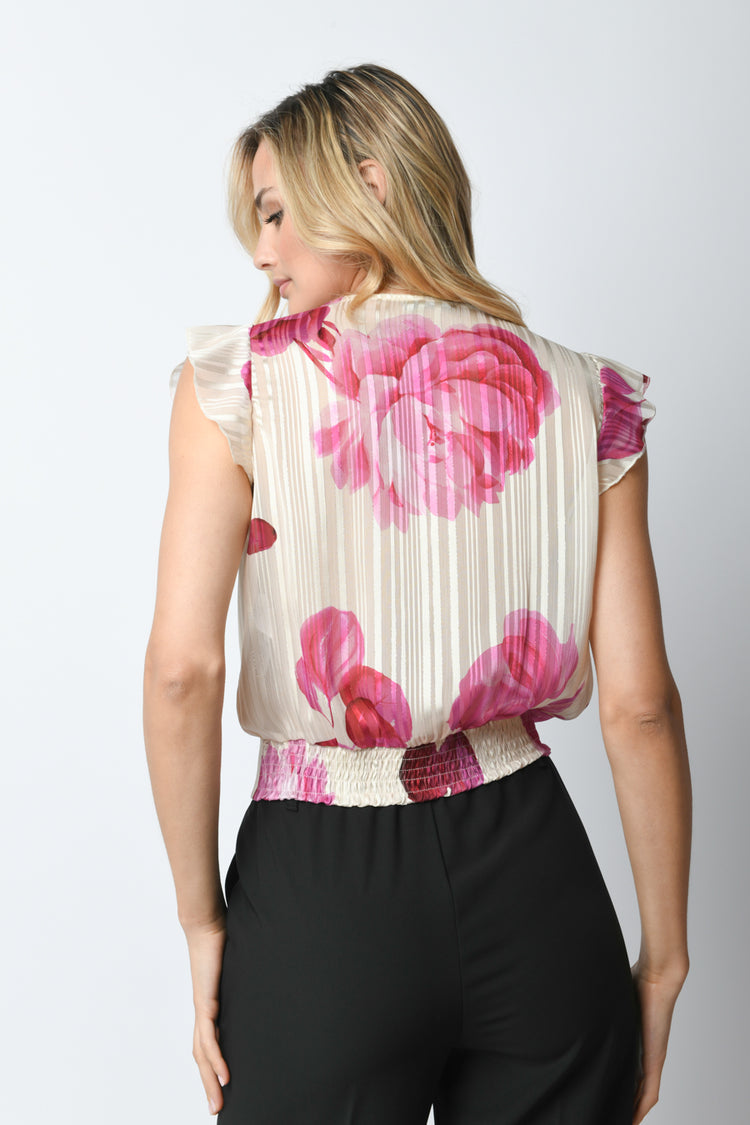 Top a stampa floreale