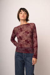 Maglia shiffer devoree fiori