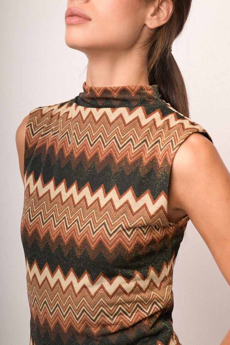 Maglia zig zag lurex