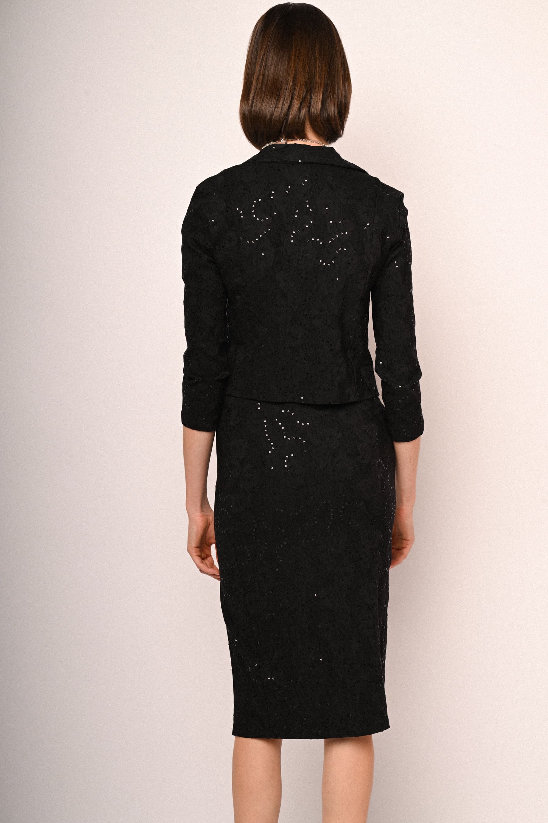 Blazer testurizzato con paillettes