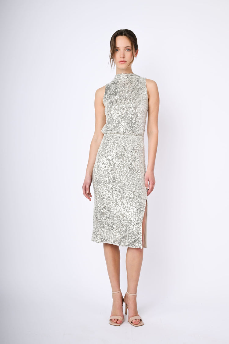 Gonna a tubino con paillettes