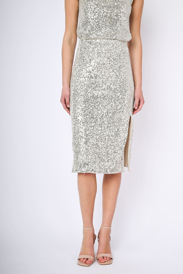 Gonna a tubino con paillettes