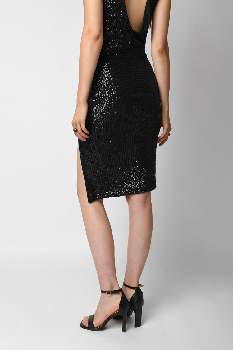 Gonna a tubino con paillettes