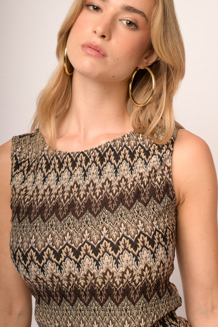 Top zig zag con lurex