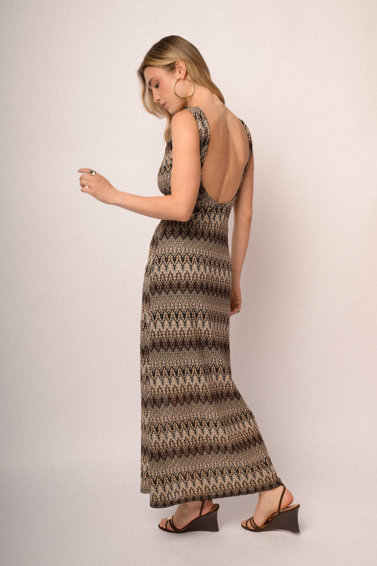 Abito zig zag con lurex