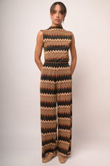 Pantaloni zig zag lurex