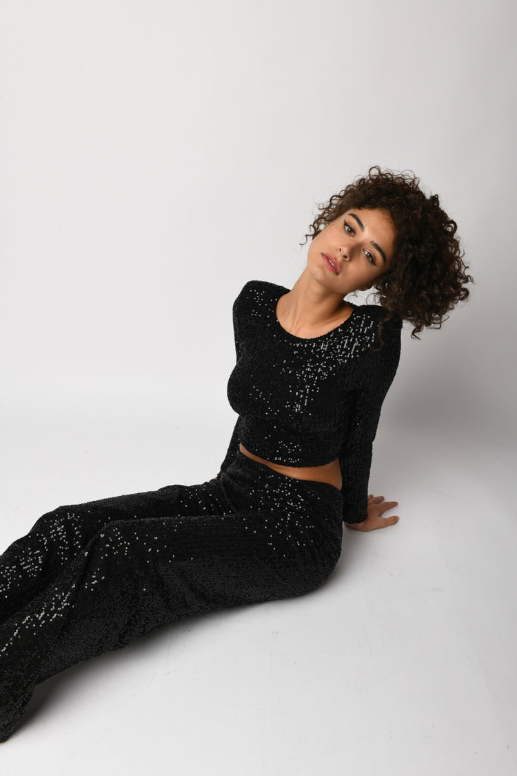 Top crop in paillettes