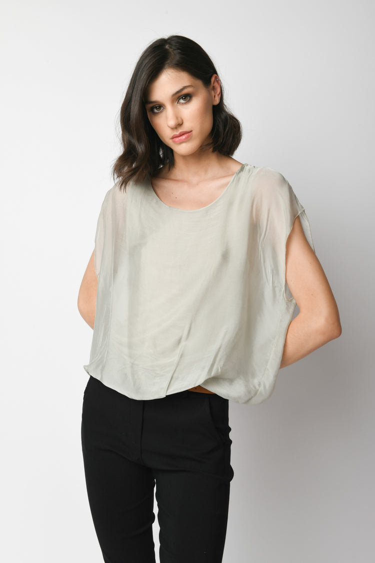 Blusa misto seta