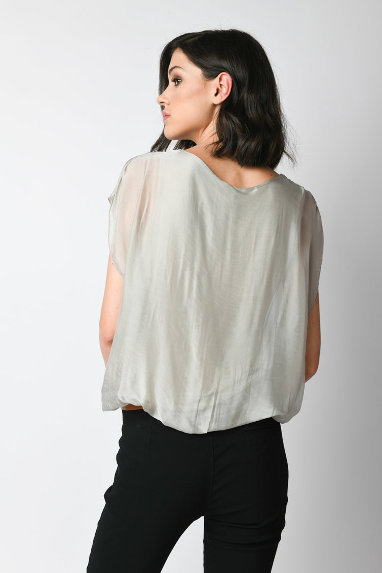 Blusa misto seta