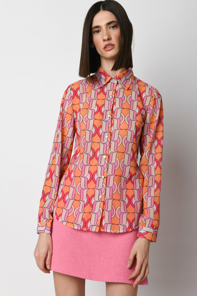 Camicia a stampa optical