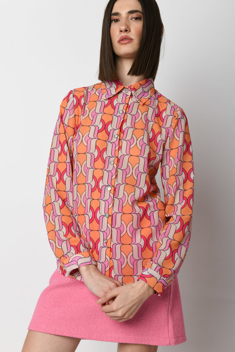 Camicia a stampa optical