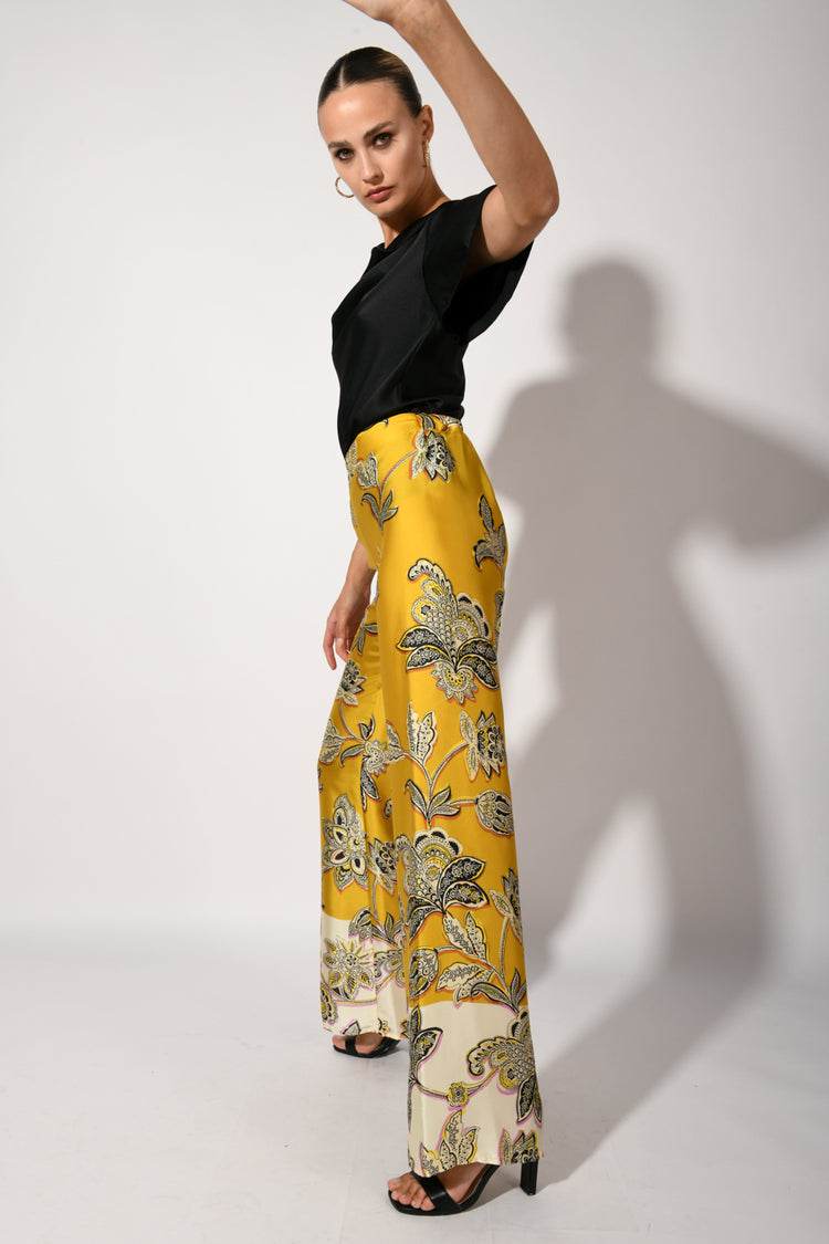Pantaloni palazzo a stampa floreale