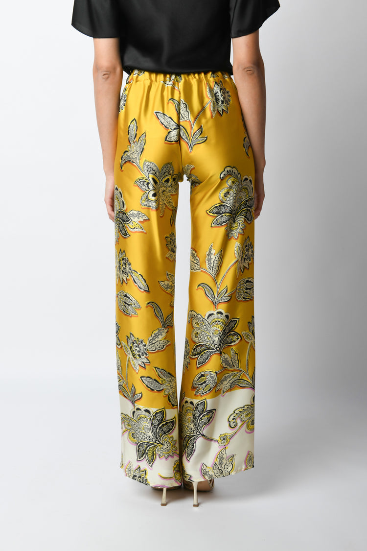 Pantaloni palazzo a stampa floreale
