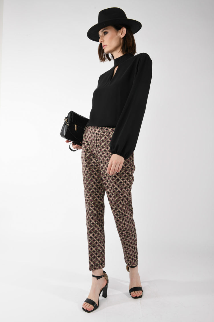 Pantaloni a stampa geometrica