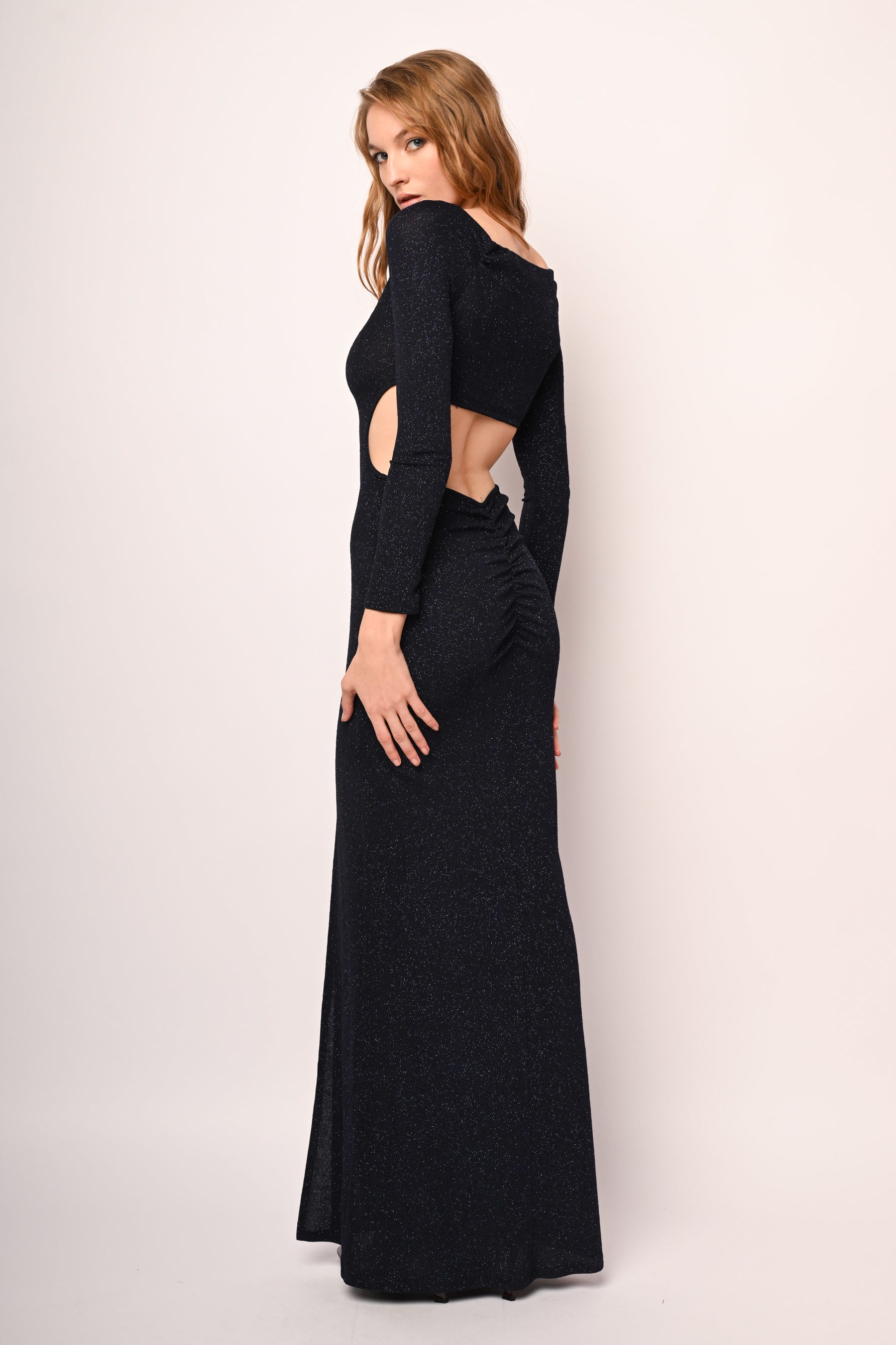 Abito lungo shiffer con manica