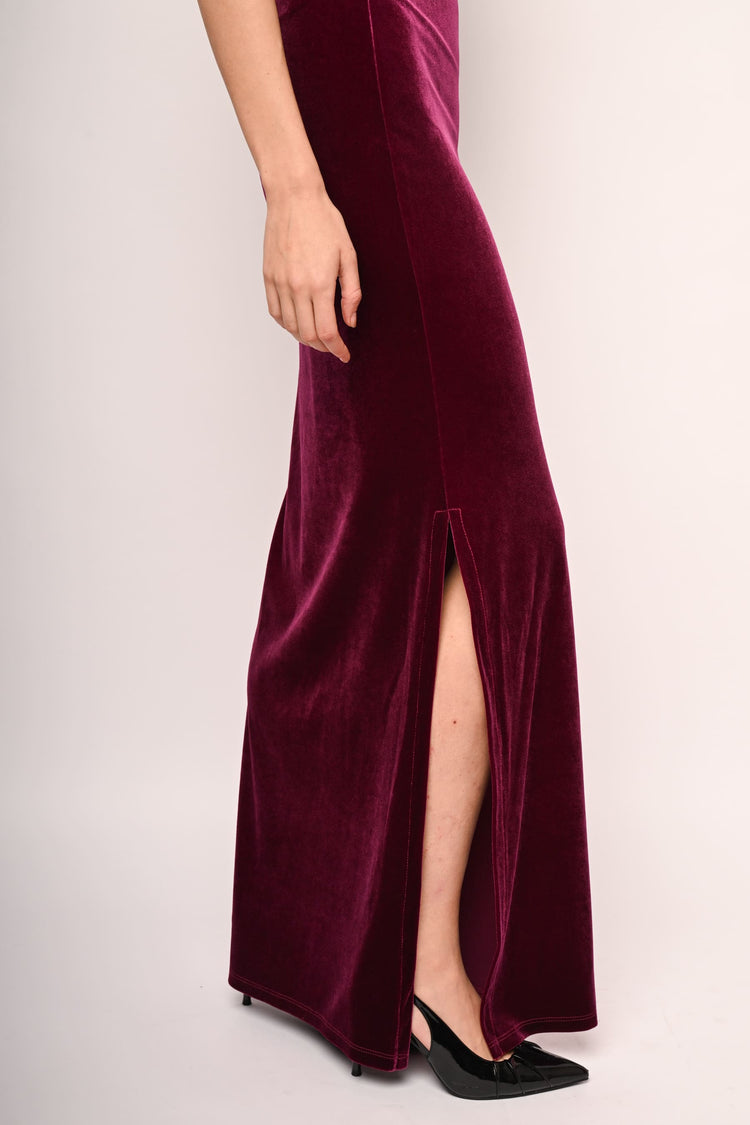 Abito in velluto con fascia