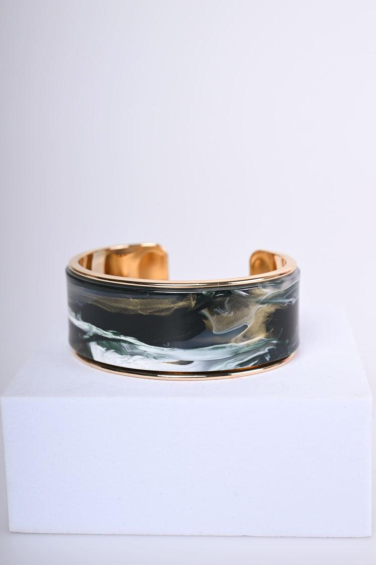Bracciale rigido effetto marmo