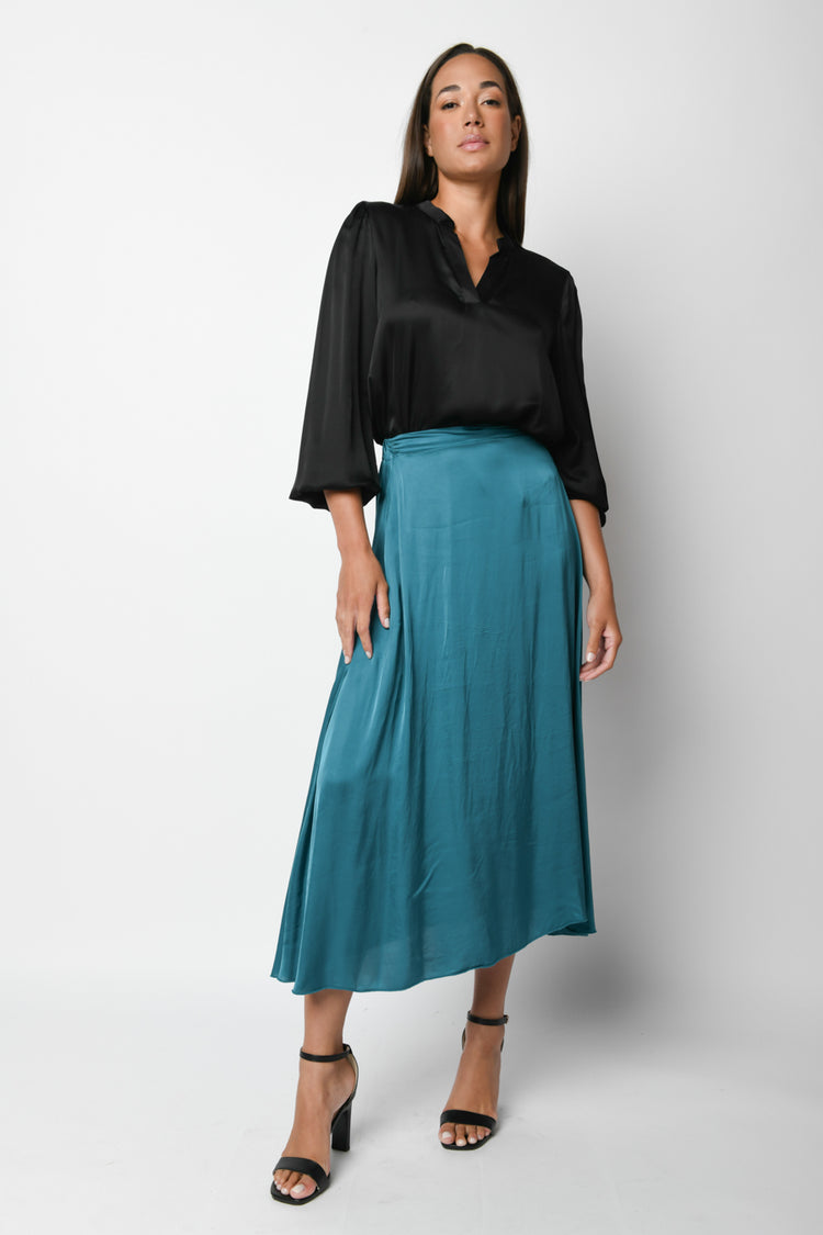 Gonna lunga in raso1