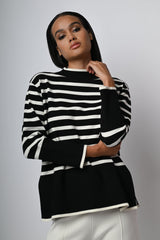 Pull misto viscosa a righe