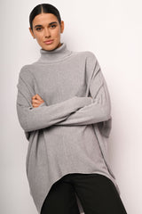 Dolcevita oversize in maglia lurex