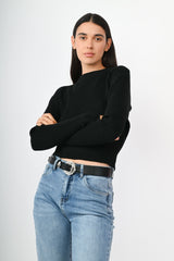 Maglia collo lupetto con ciondolo